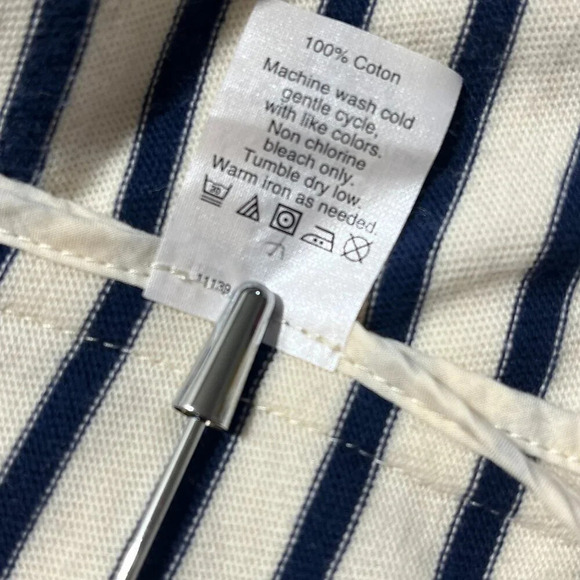 J CREW Factory Striped Blazer Navy Cream Size Small - Picture 9 of 12